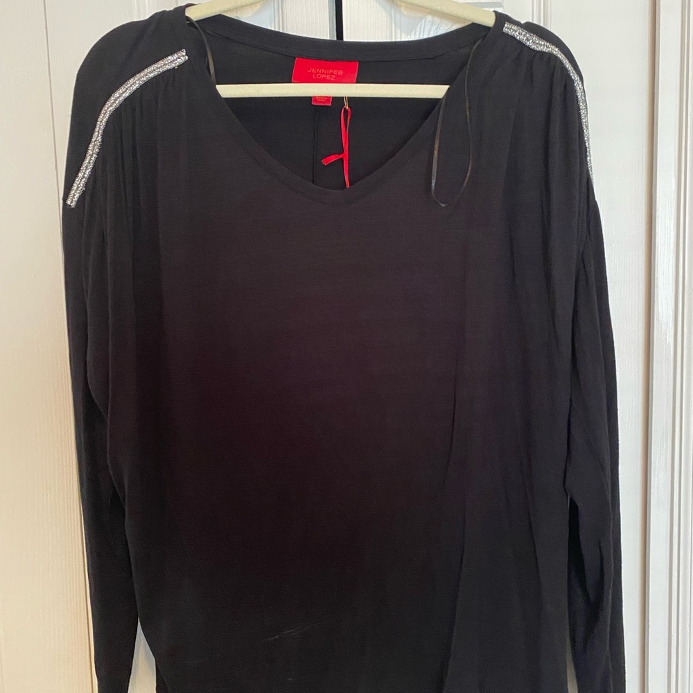 Black blouse with sparkle detail